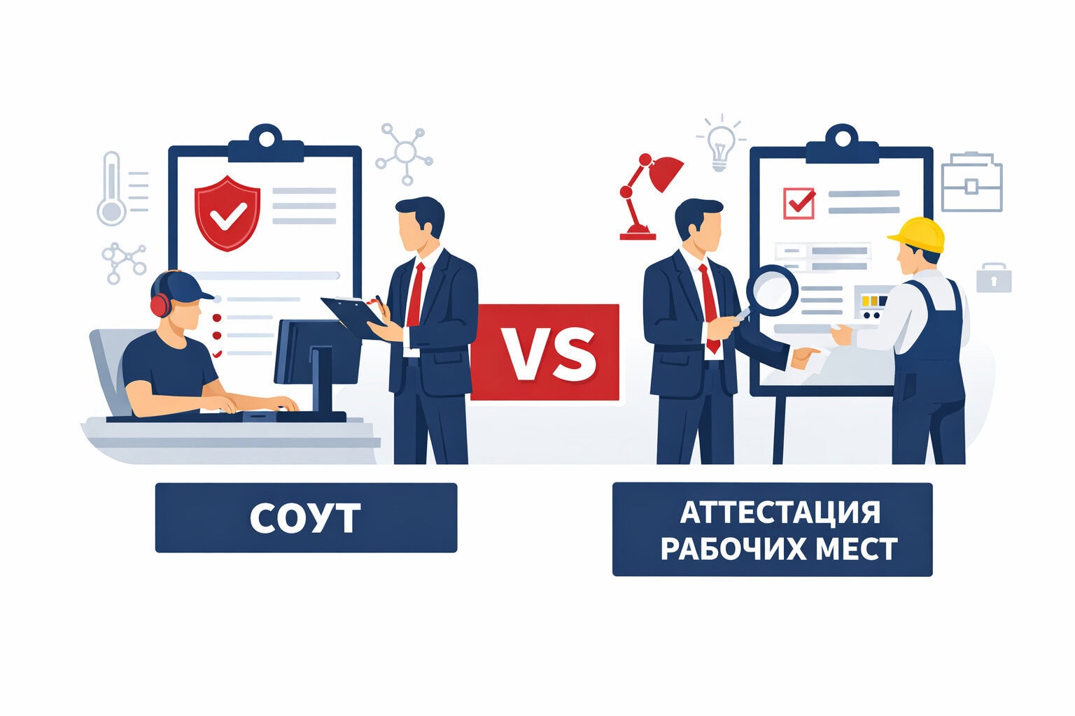 В чём заключаются различия СОУТ и аттестации рабочих мест
